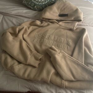 Essentials Fear of God Tan Hoodie